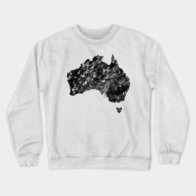 Australia map Crewneck Sweatshirt by erzebeth